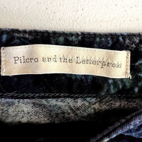 PILCRO the Letterpress Anthropologie Jeans Women 31 Skinny Script Velvet boho - Picture 5 of 15